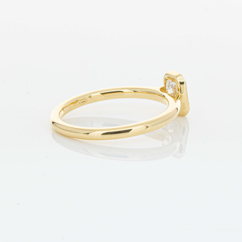 18ct Yellow Gold .70ct Emerald Cut Diamond Natalia Ring-Ring-Walker & Hall