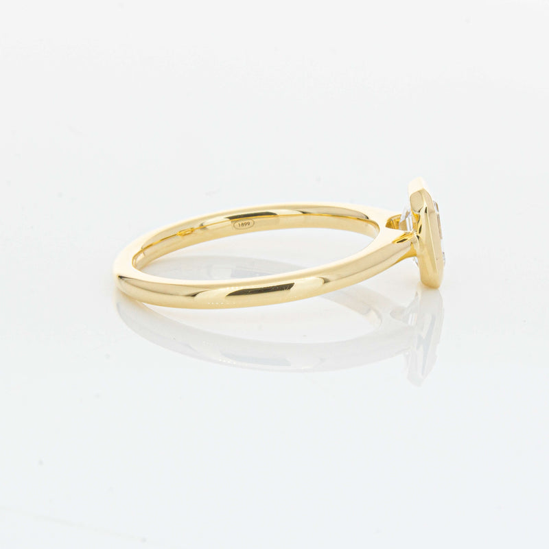 18ct Yellow Gold .70ct Emerald Cut Diamond Natalia Ring-Ring-Walker & Hall
