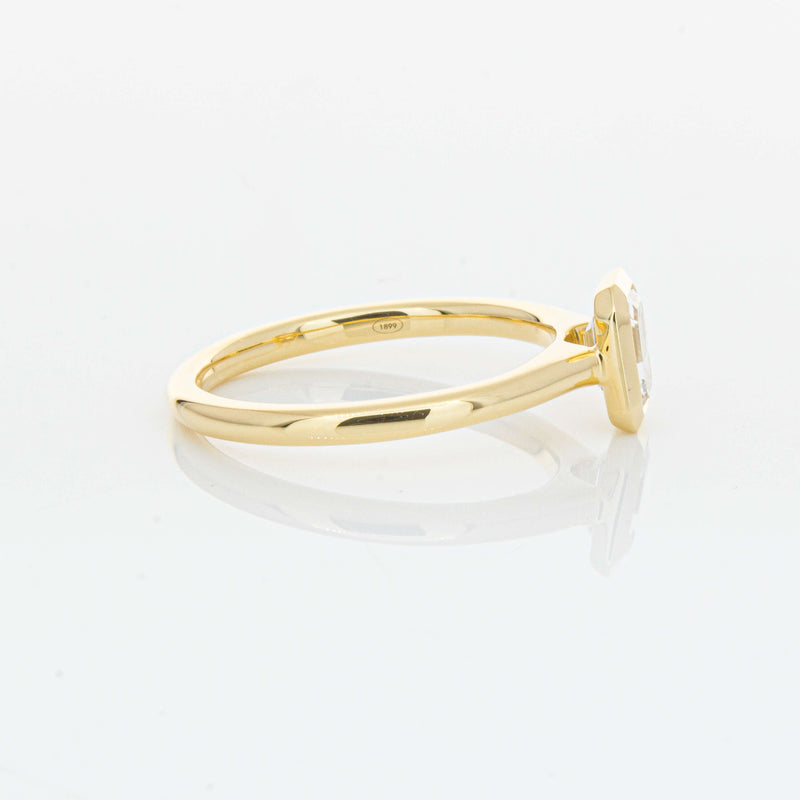 18ct Yellow Gold .70ct Emerald Cut Diamond Natalia Ring-Ring-Walker & Hall