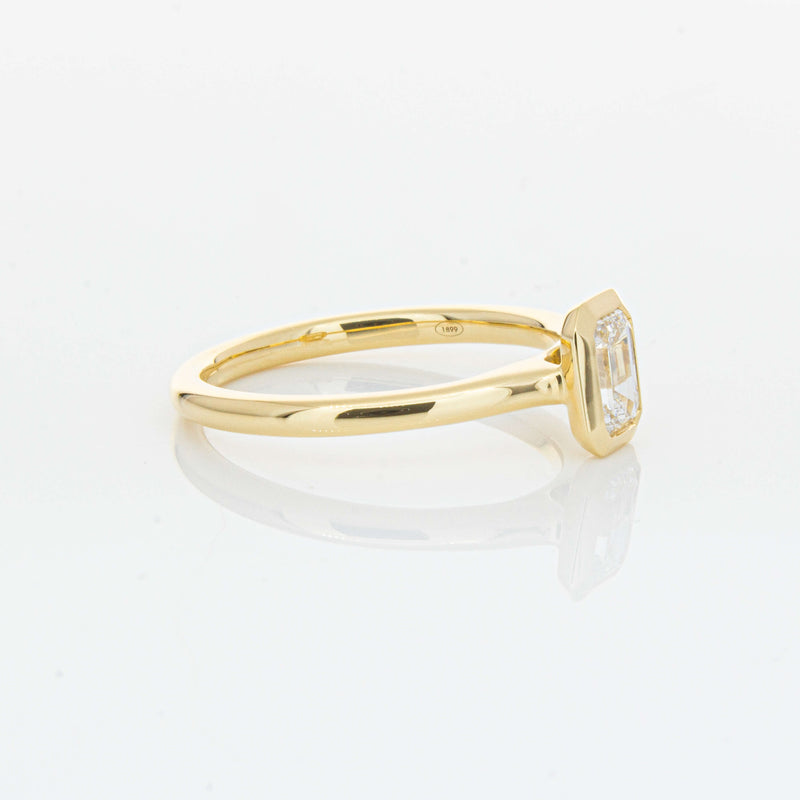 18ct Yellow Gold .70ct Emerald Cut Diamond Natalia Ring-Ring-Walker & Hall