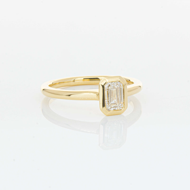 18ct Yellow Gold .70ct Emerald Cut Diamond Natalia Ring-Ring-Walker & Hall