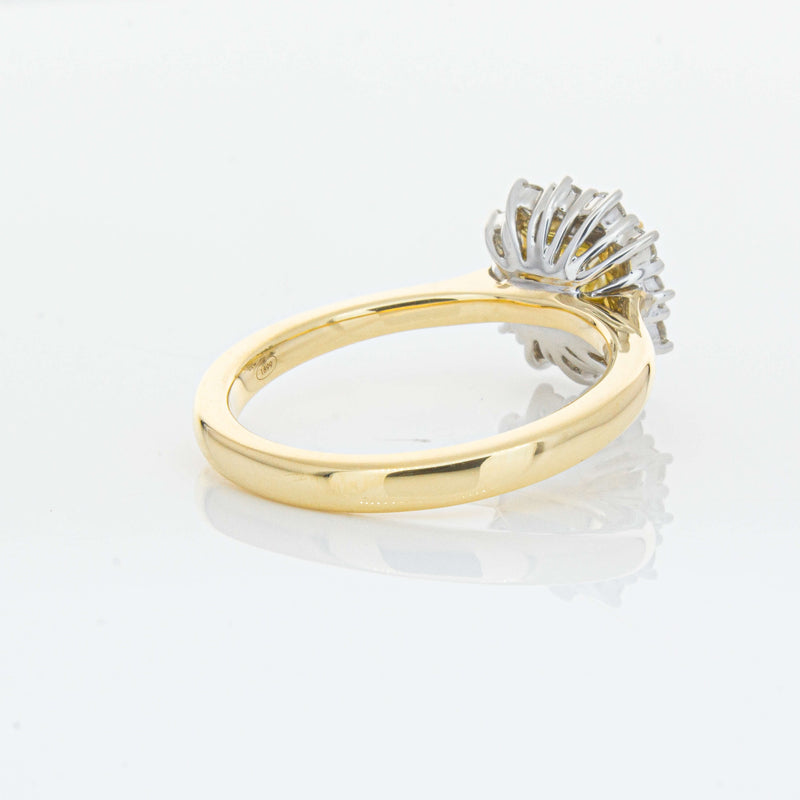 18ct Yellow Gold 1.23ct Cushion Cut Yellow Diamond Belle Ring-Ring-Walker & Hall