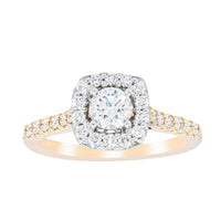18ct Yellow & White Gold .41ct Diamond Manhattan Ring-Ring-Walker & Hall