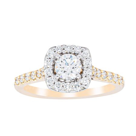 18ct Yellow & White Gold .41ct Diamond Manhattan Ring-Ring-Walker & Hall