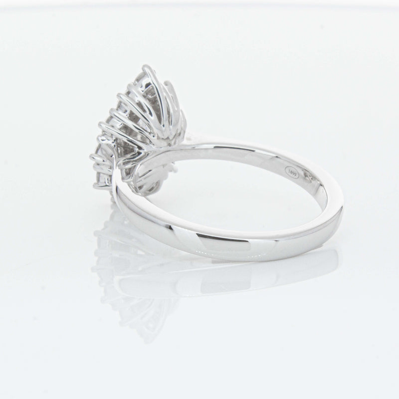 18ct White Gold Pear-Cut Diamond Belle Ring-Ring-Walker & Hall