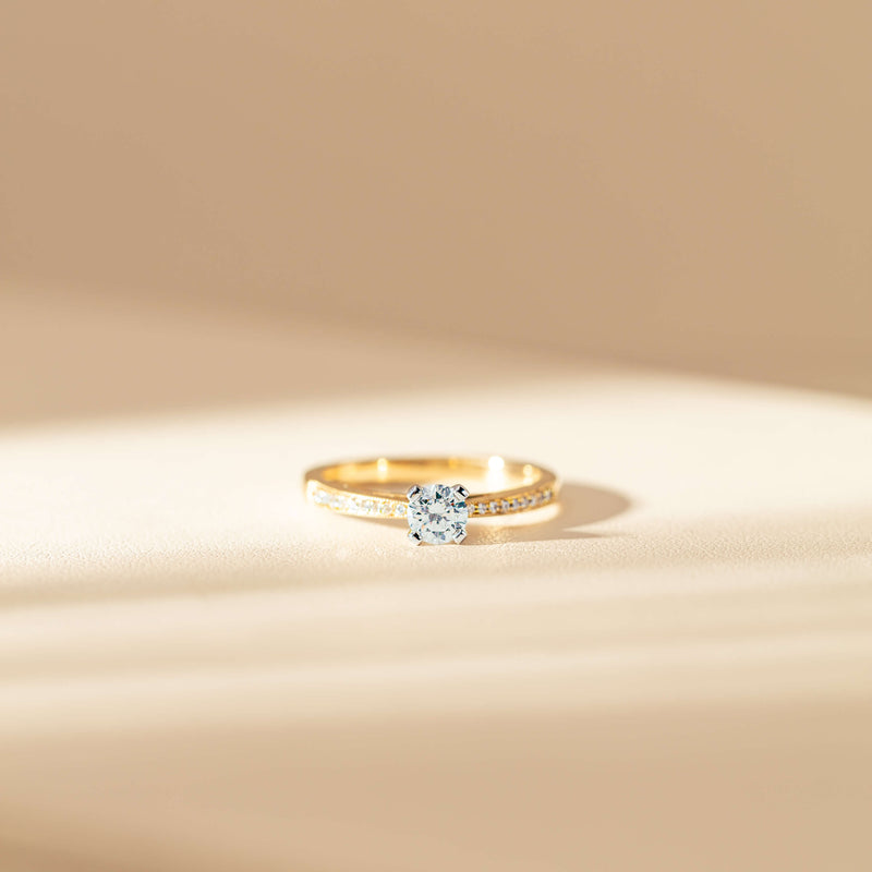 14ct Yellow Gold .40ct Diamond Helena Ring-Ring-Walker & Hall