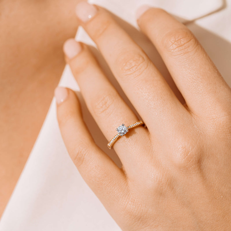 14ct Yellow Gold .40ct Diamond Helena Ring-Ring-Walker & Hall