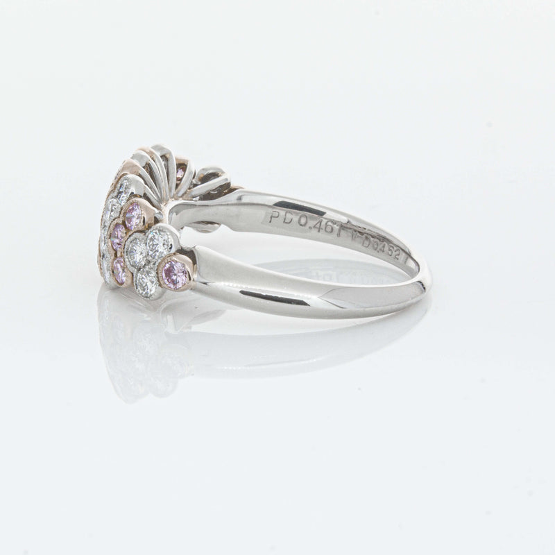 Deja Vu Platinum and Rose Gold Pink Diamond Ring-Ring-Walker & Hall