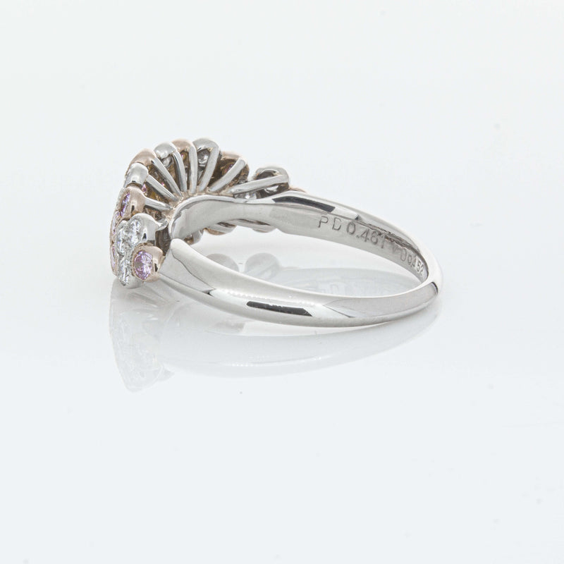 Deja Vu Platinum and Rose Gold Pink Diamond Ring-Ring-Walker & Hall