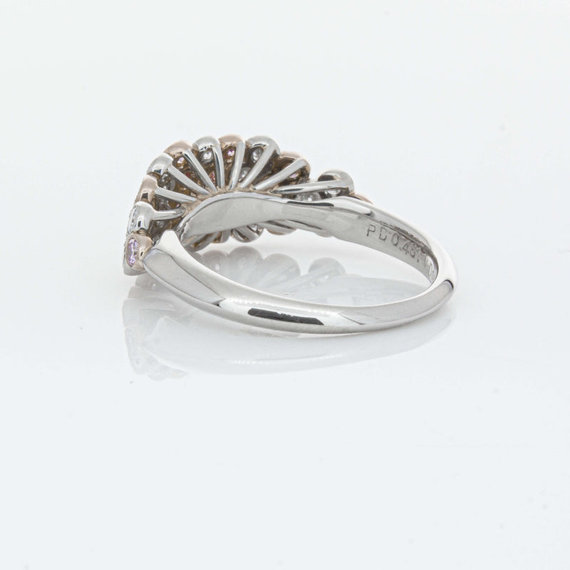 Deja Vu Platinum and Rose Gold Pink Diamond Ring-Ring-Walker & Hall