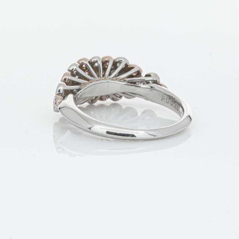 Deja Vu Platinum and Rose Gold Pink Diamond Ring-Ring-Walker & Hall