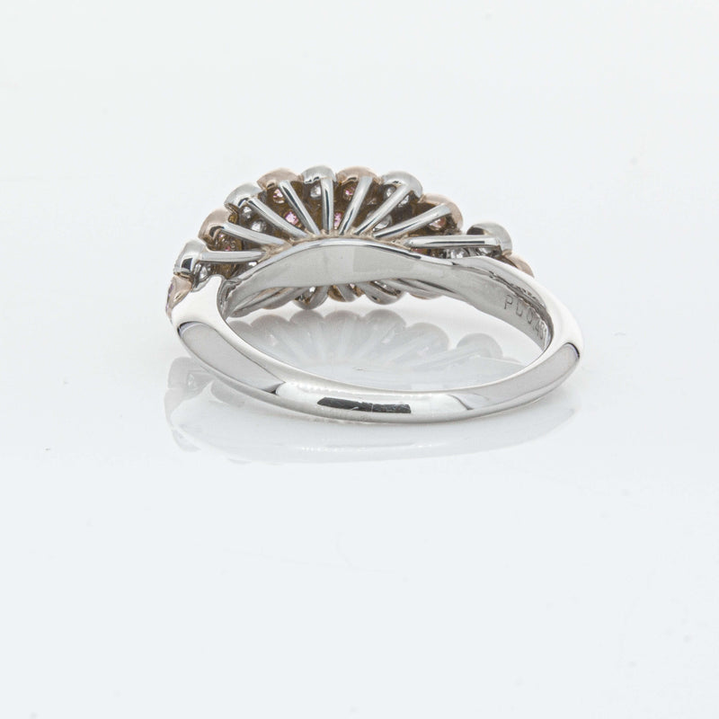 Deja Vu Platinum and Rose Gold Pink Diamond Ring-Ring-Walker & Hall