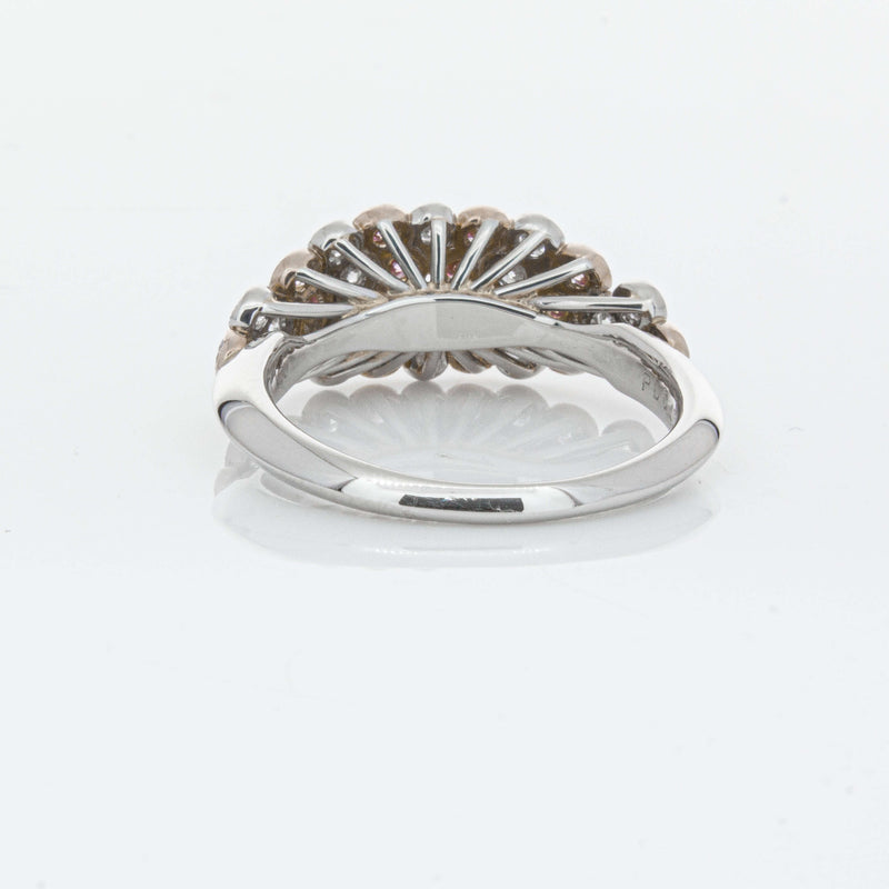 Deja Vu Platinum and Rose Gold Pink Diamond Ring-Ring-Walker & Hall