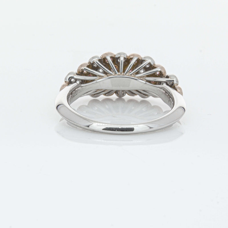 Deja Vu Platinum and Rose Gold Pink Diamond Ring-Ring-Walker & Hall