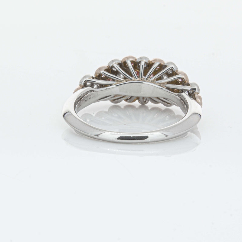 Deja Vu Platinum and Rose Gold Pink Diamond Ring-Ring-Walker & Hall
