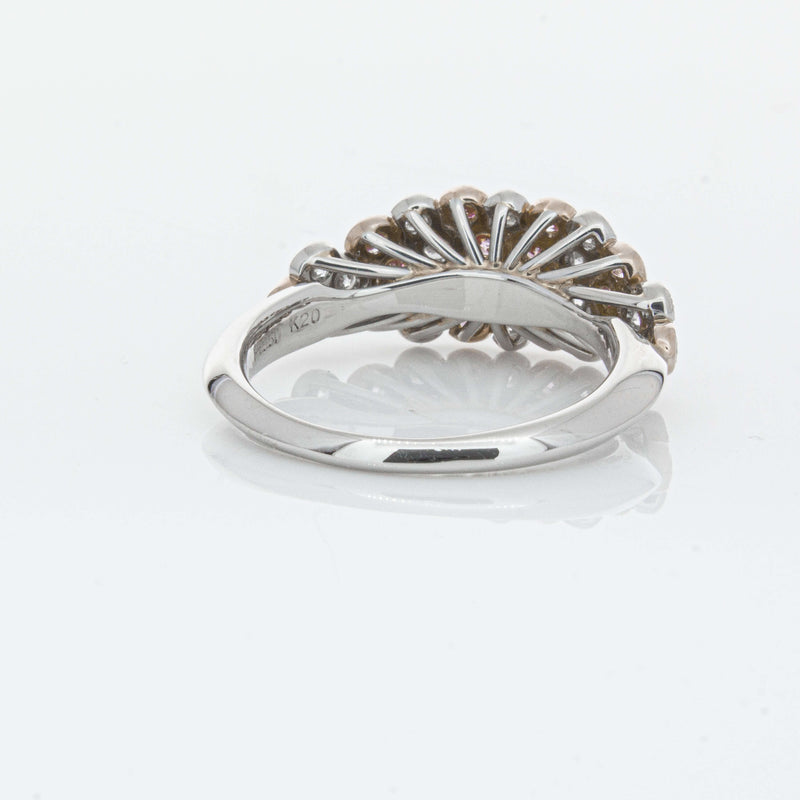 Deja Vu Platinum and Rose Gold Pink Diamond Ring-Ring-Walker & Hall