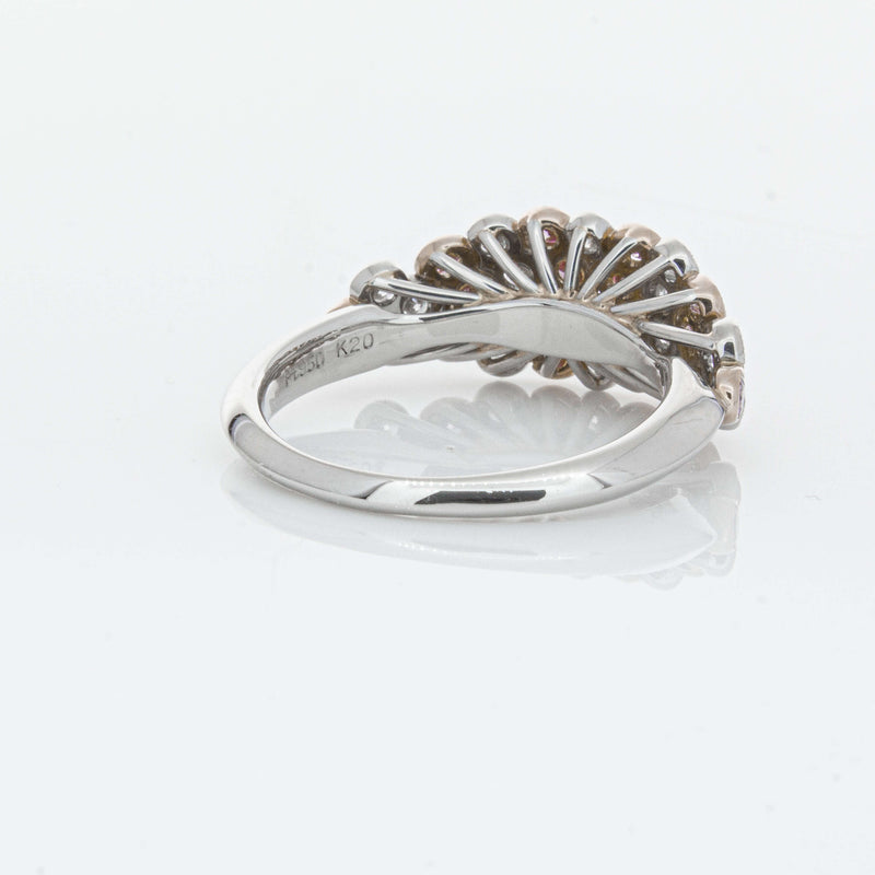 Deja Vu Platinum and Rose Gold Pink Diamond Ring-Ring-Walker & Hall