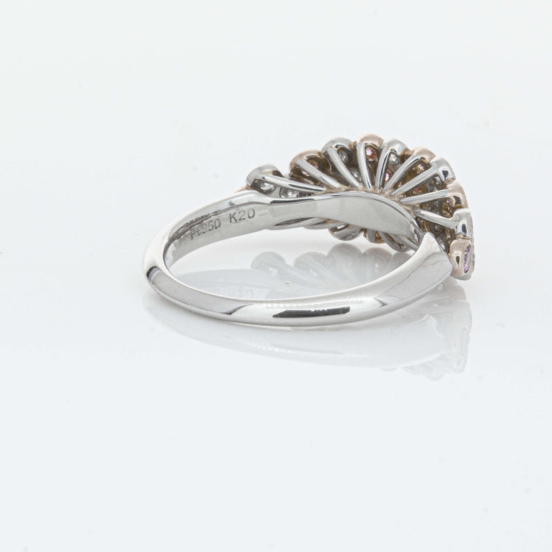 Deja Vu Platinum and Rose Gold Pink Diamond Ring-Ring-Walker & Hall