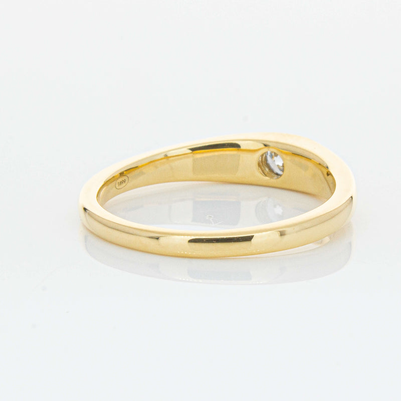 18ct Yellow Gold .16ct Diamond Gypsy Ring-Ring-Walker & Hall