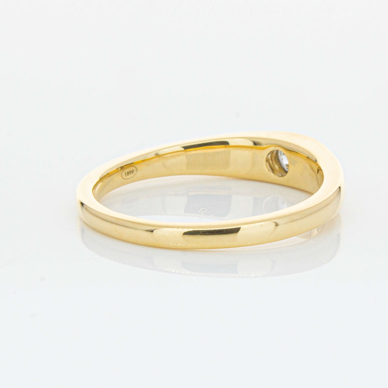 18ct Yellow Gold .16ct Diamond Gypsy Ring-Ring-Walker & Hall