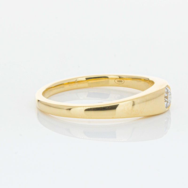 18ct Yellow Gold .16ct Diamond Gypsy Ring-Ring-Walker & Hall