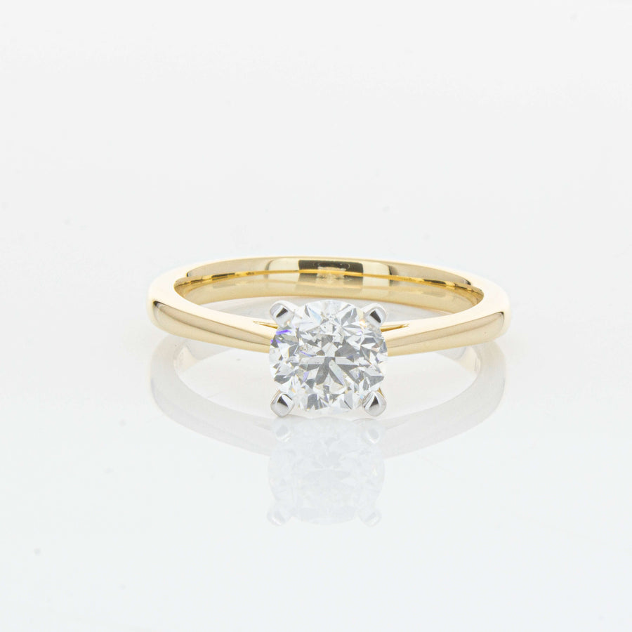 14ct Yellow Gold 1.00ct Diamond Luna Ring-Ring-Walker & Hall