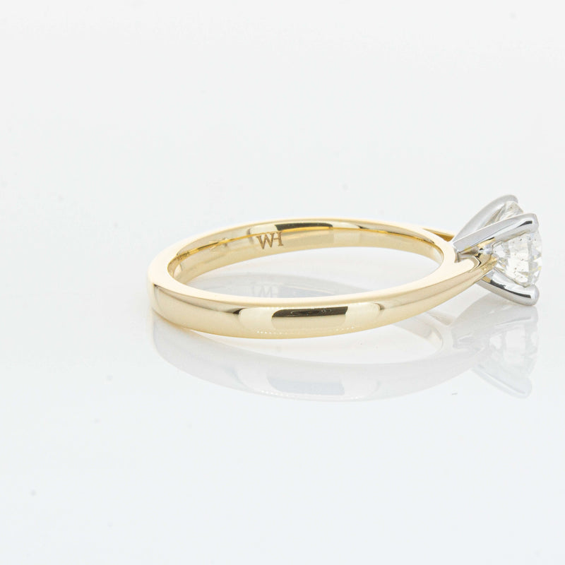 14ct Yellow Gold 1.00ct Diamond Luna Ring-Ring-Walker & Hall