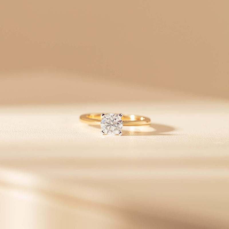 14ct Yellow Gold 1.00ct Diamond Luna Ring-Ring-Walker & Hall