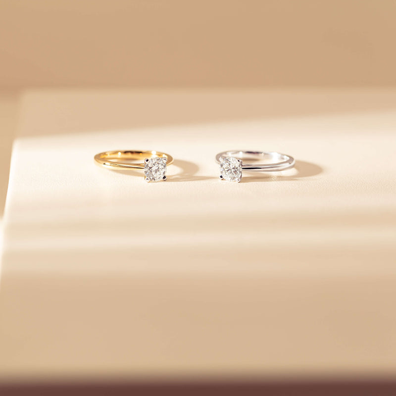 14ct Yellow Gold 1.00ct Diamond Luna Ring-Ring-Walker & Hall