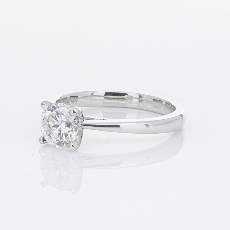 14ct White Gold 1.00ct Diamond Luna Ring-Ring-Walker & Hall