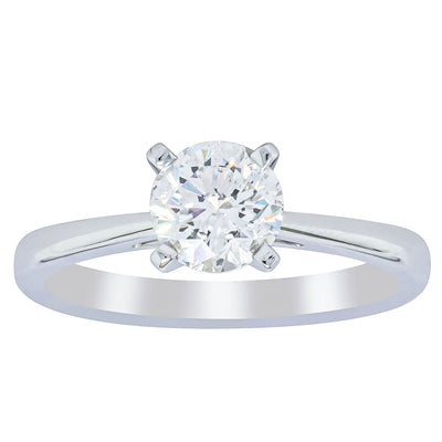 14ct White Gold 1.00ct Diamond Luna Ring-Ring-Walker & Hall