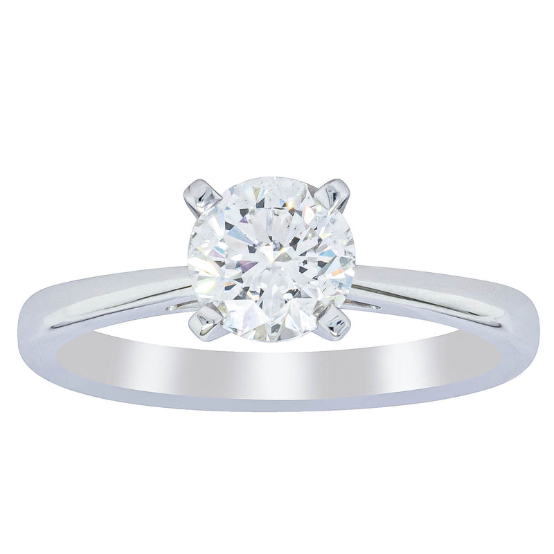 14ct White Gold 1.00ct Diamond Luna Ring-Ring-Walker & Hall