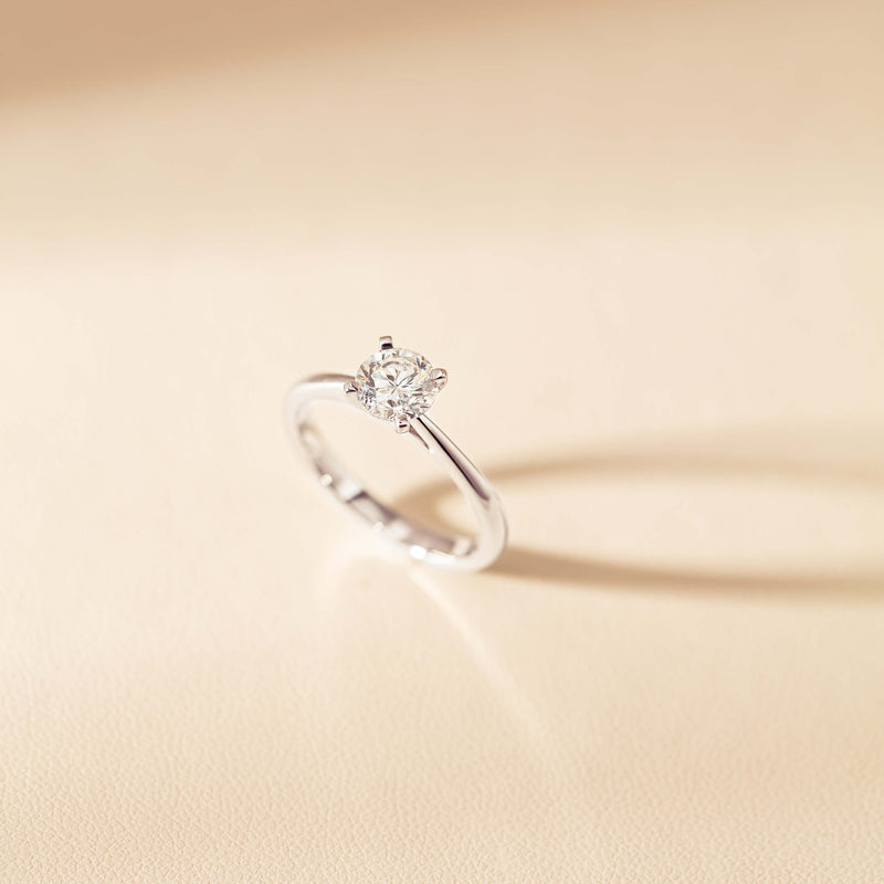 14ct White Gold 1.00ct Diamond Luna Ring-Ring-Walker & Hall