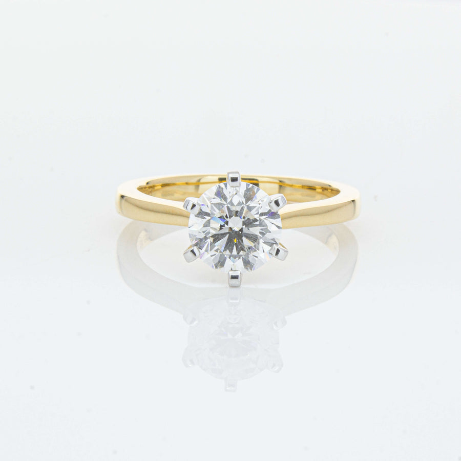 18ct Yellow Gold 1.50ct Diamond Capri Ring-Ring-Walker & Hall