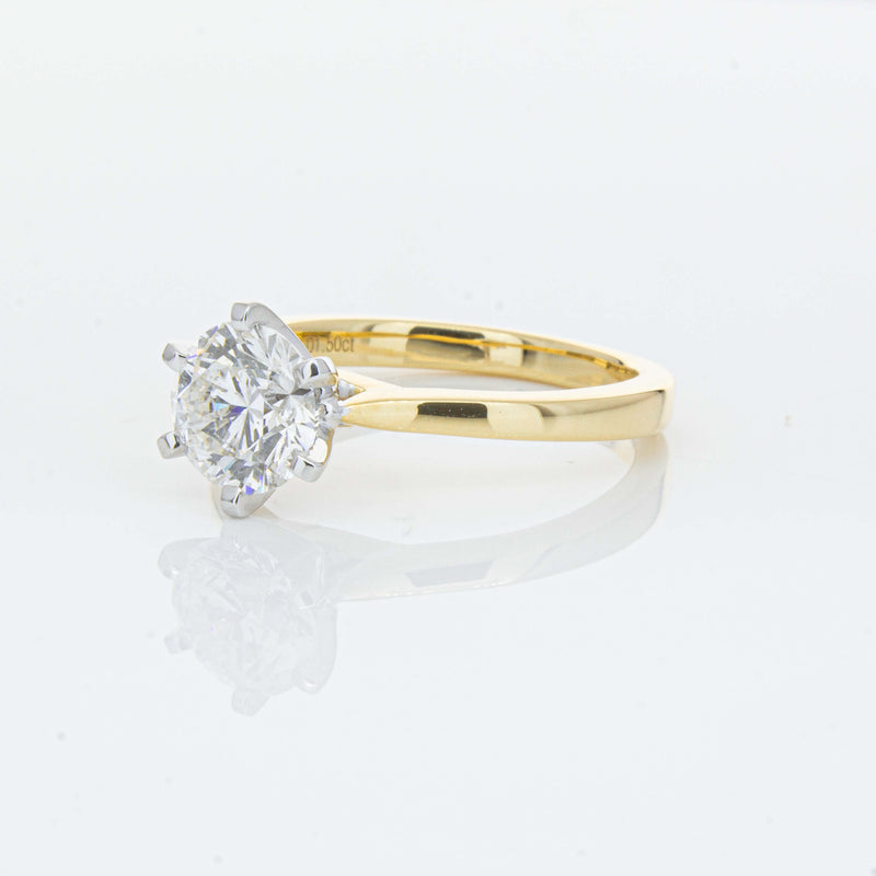 18ct Yellow Gold 1.50ct Diamond Capri Ring-Ring-Walker & Hall