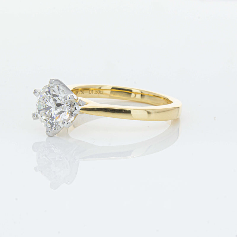 18ct Yellow Gold 1.50ct Diamond Capri Ring-Ring-Walker & Hall