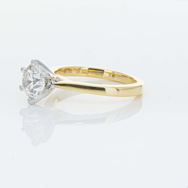 18ct Yellow Gold 1.50ct Diamond Capri Ring-Ring-Walker & Hall