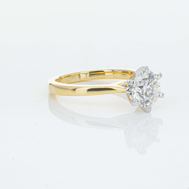 18ct Yellow Gold 1.50ct Diamond Capri Ring-Ring-Walker & Hall