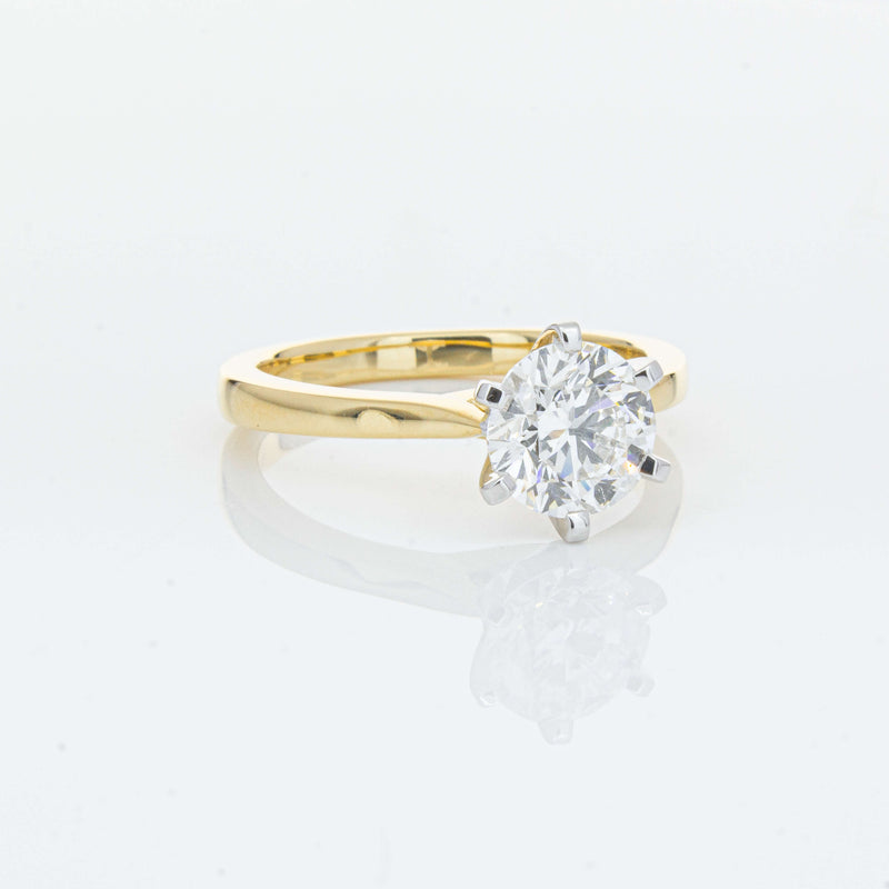 18ct Yellow Gold 1.50ct Diamond Capri Ring-Ring-Walker & Hall