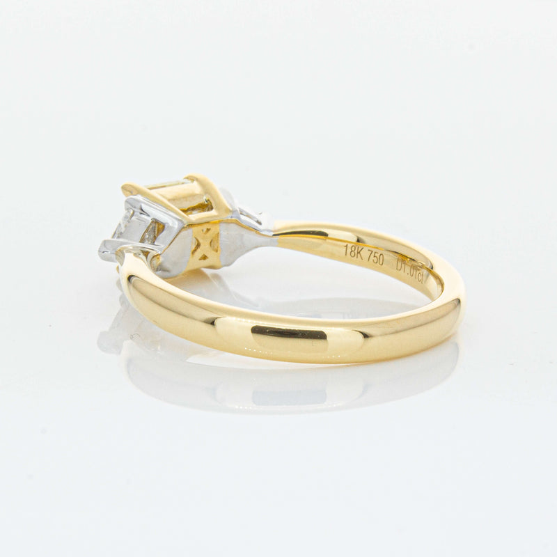 18ct Yellow Gold 1.01ct Princess Cut Yellow Diamond Ring-Ring-Walker & Hall
