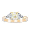 18ct Yellow Gold 1.01ct Princess Cut Yellow Diamond Ring-Ring-Walker & Hall