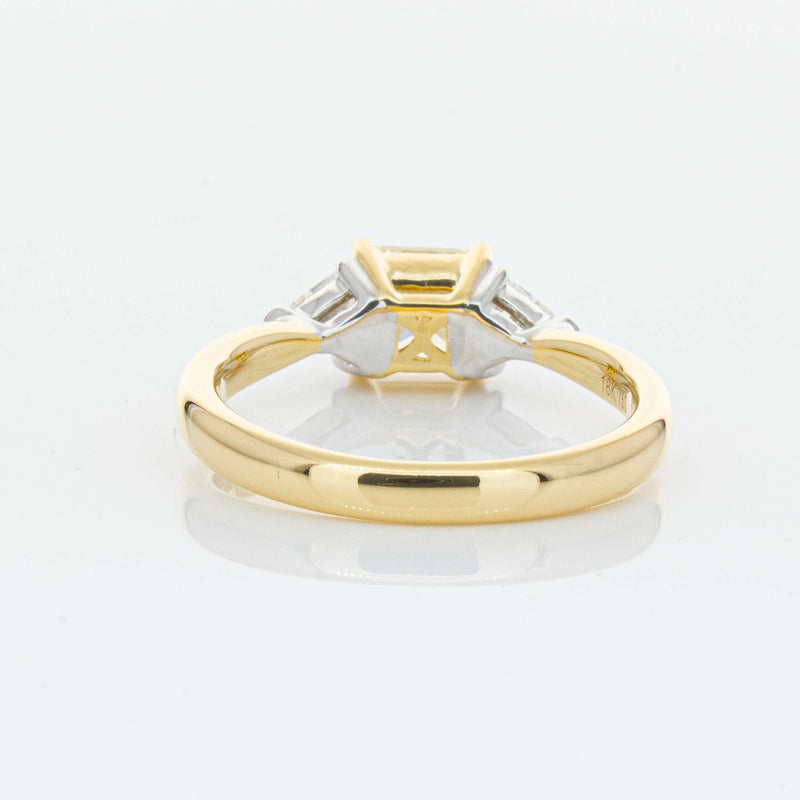 18ct Yellow Gold 1.01ct Princess Cut Yellow Diamond Ring-Ring-Walker & Hall