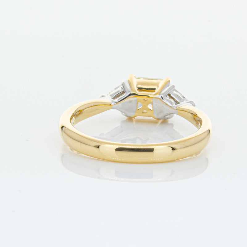 18ct Yellow Gold 1.01ct Princess Cut Yellow Diamond Ring-Ring-Walker & Hall