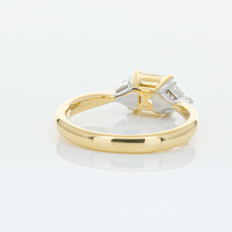 18ct Yellow Gold 1.01ct Princess Cut Yellow Diamond Ring-Ring-Walker & Hall