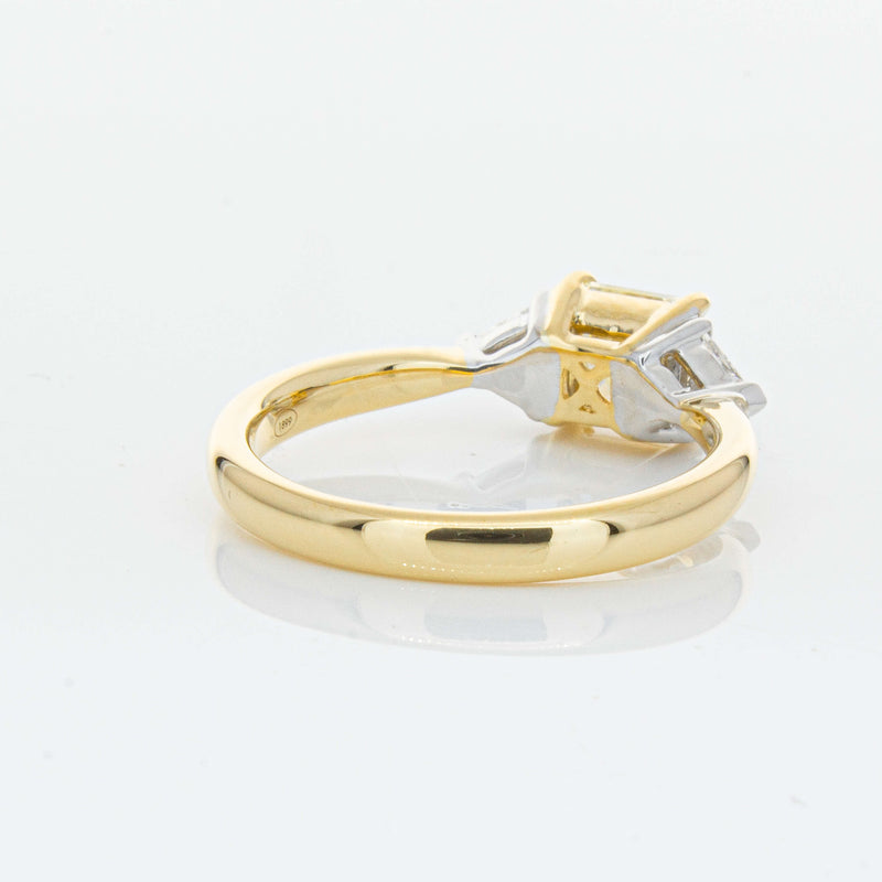 18ct Yellow Gold 1.01ct Princess Cut Yellow Diamond Ring-Ring-Walker & Hall