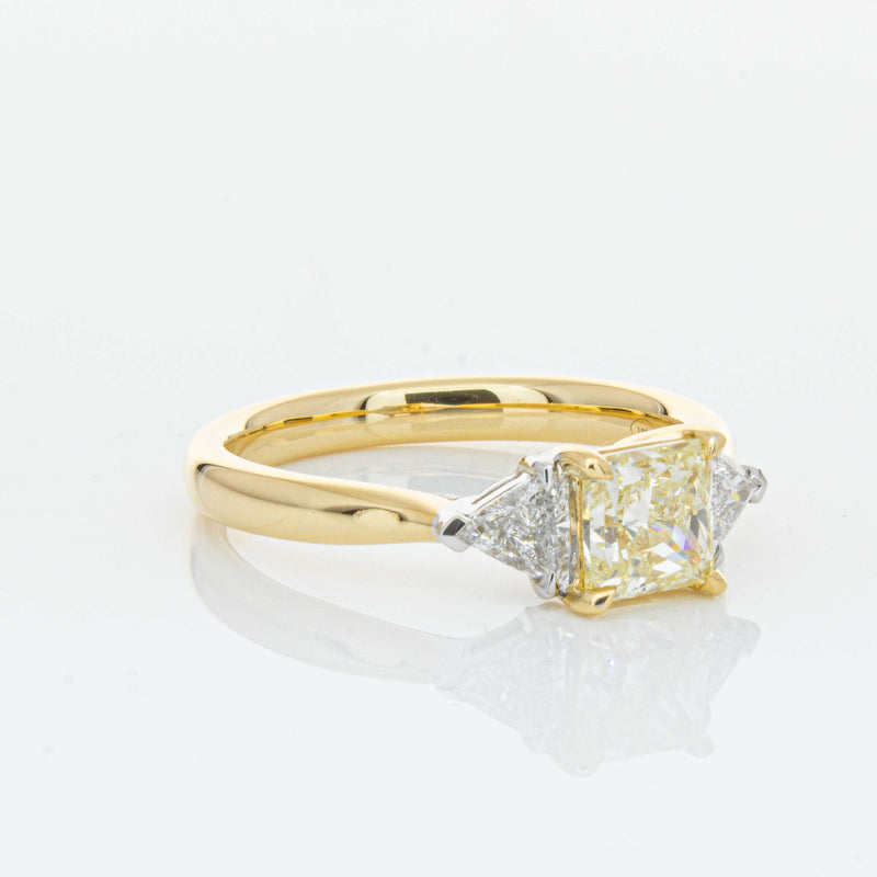 18ct Yellow Gold 1.01ct Princess Cut Yellow Diamond Ring-Ring-Walker & Hall