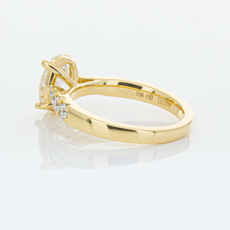 18ct Yellow Gold 2.01ct Oval Diamond Phoenix Ring-Ring-Walker & Hall