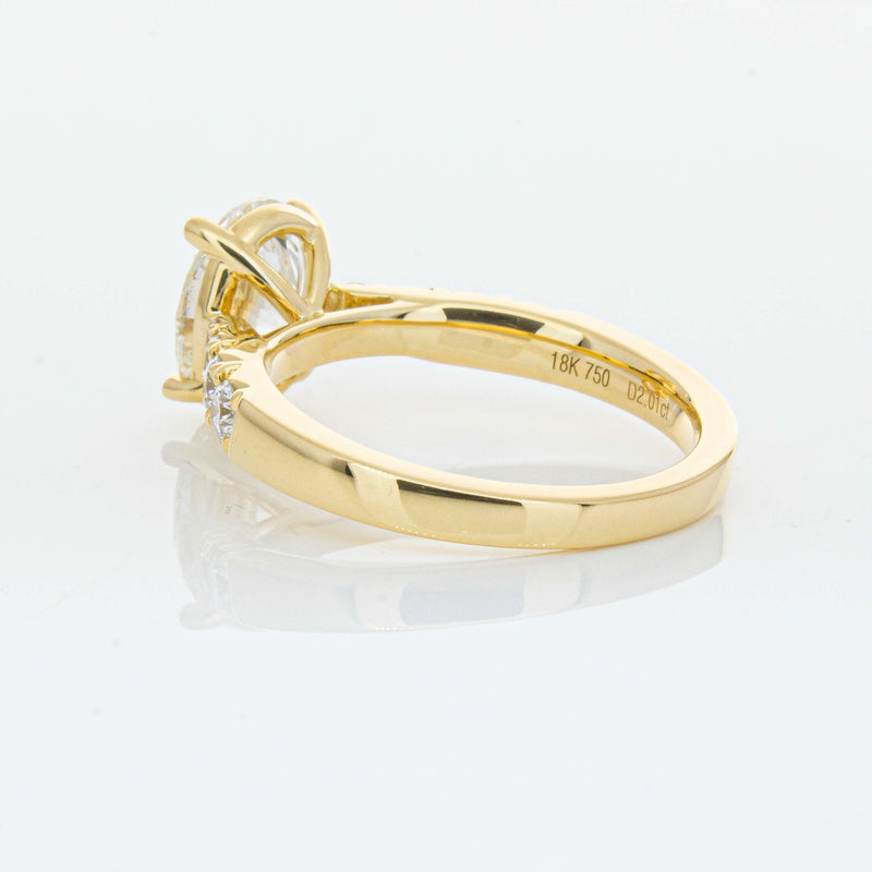 18ct Yellow Gold 2.01ct Oval Diamond Phoenix Ring-Ring-Walker & Hall