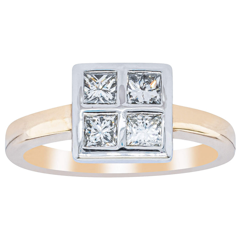 Deja Vu 18ct Yellow & White Gold .64ct Diamond Ring-Ring-Walker & Hall