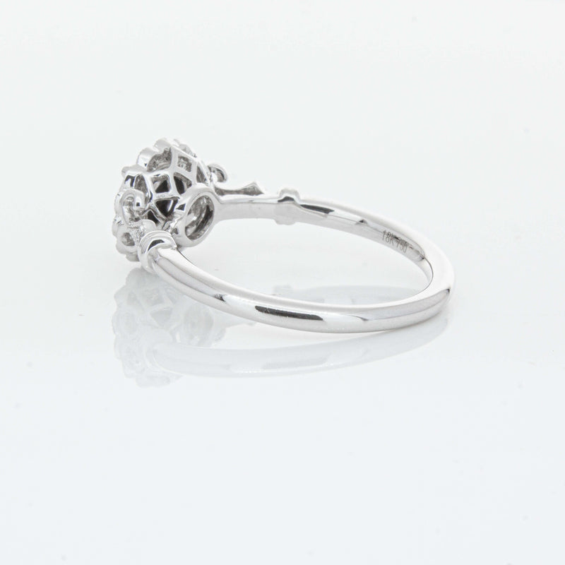 18ct White Gold .54ct Black Diamond Versailles Ring-Ring-Walker & Hall